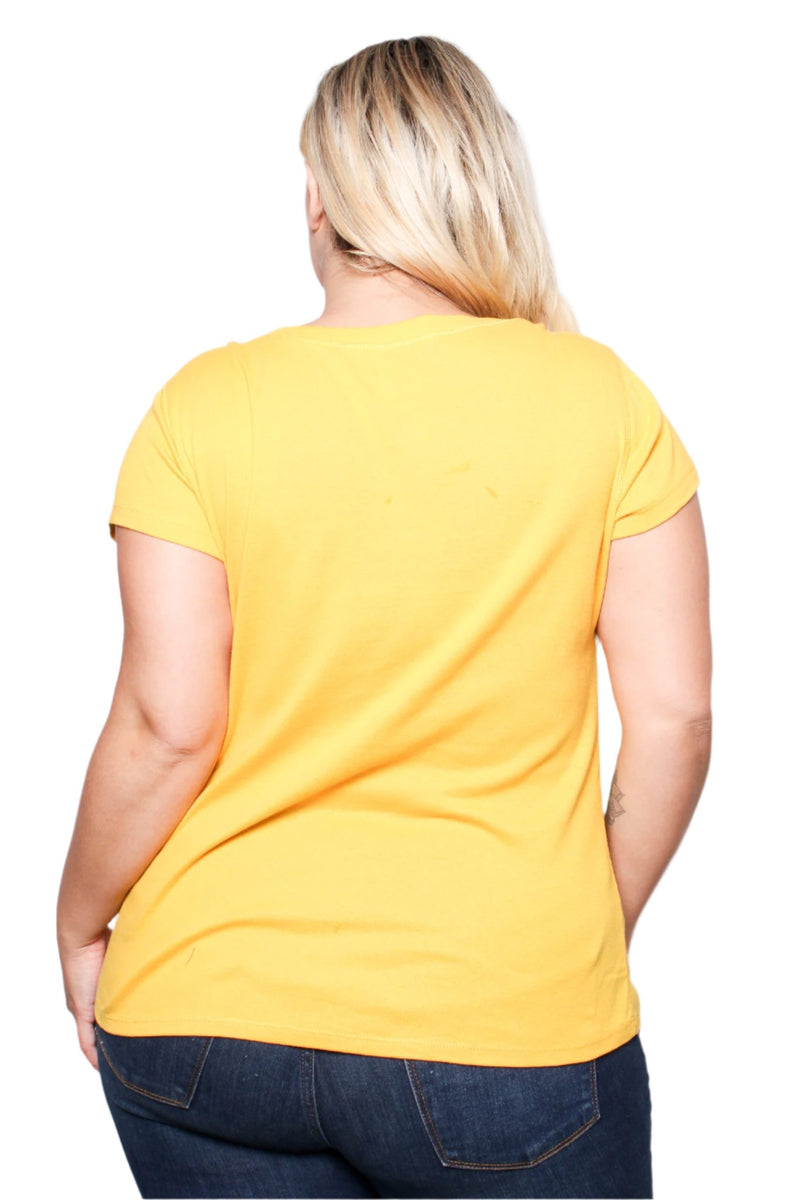 Women's Plus Size Crew Neck Short Sleeve Shirt