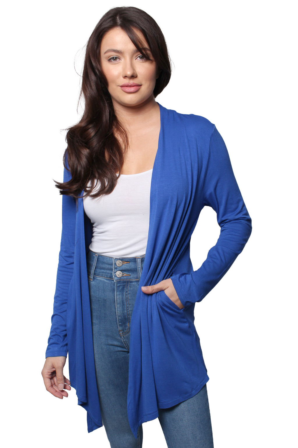 Women’s Long Sleeve Side Pocket Knitted Cardigan