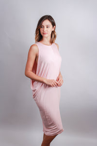 Pink Open shoulder dress