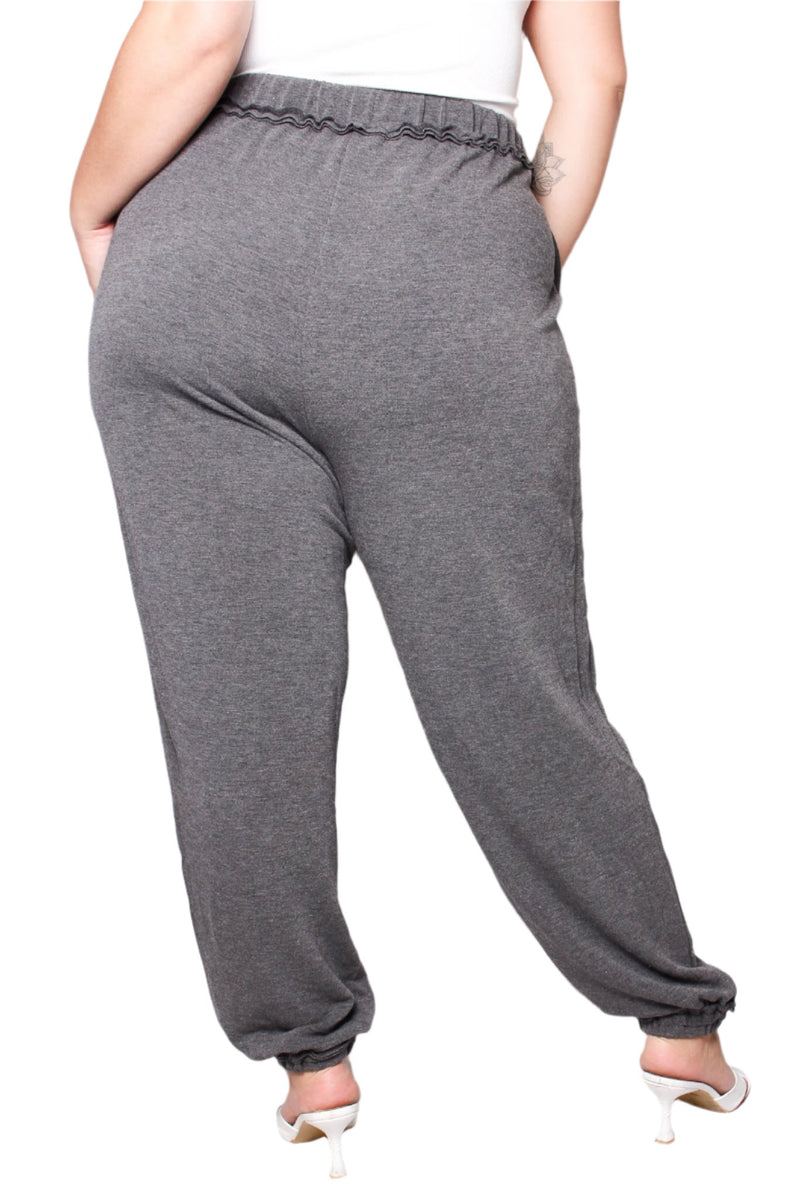 Women's Plus Size Solid Jogger with Side Pockets