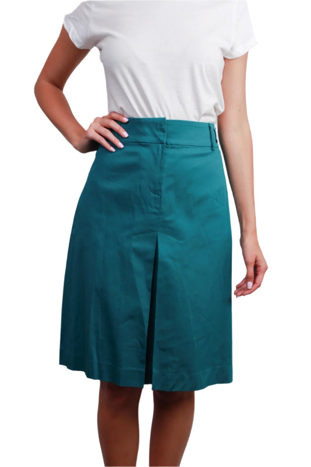 Women's  Skirt With Faux Front Slit