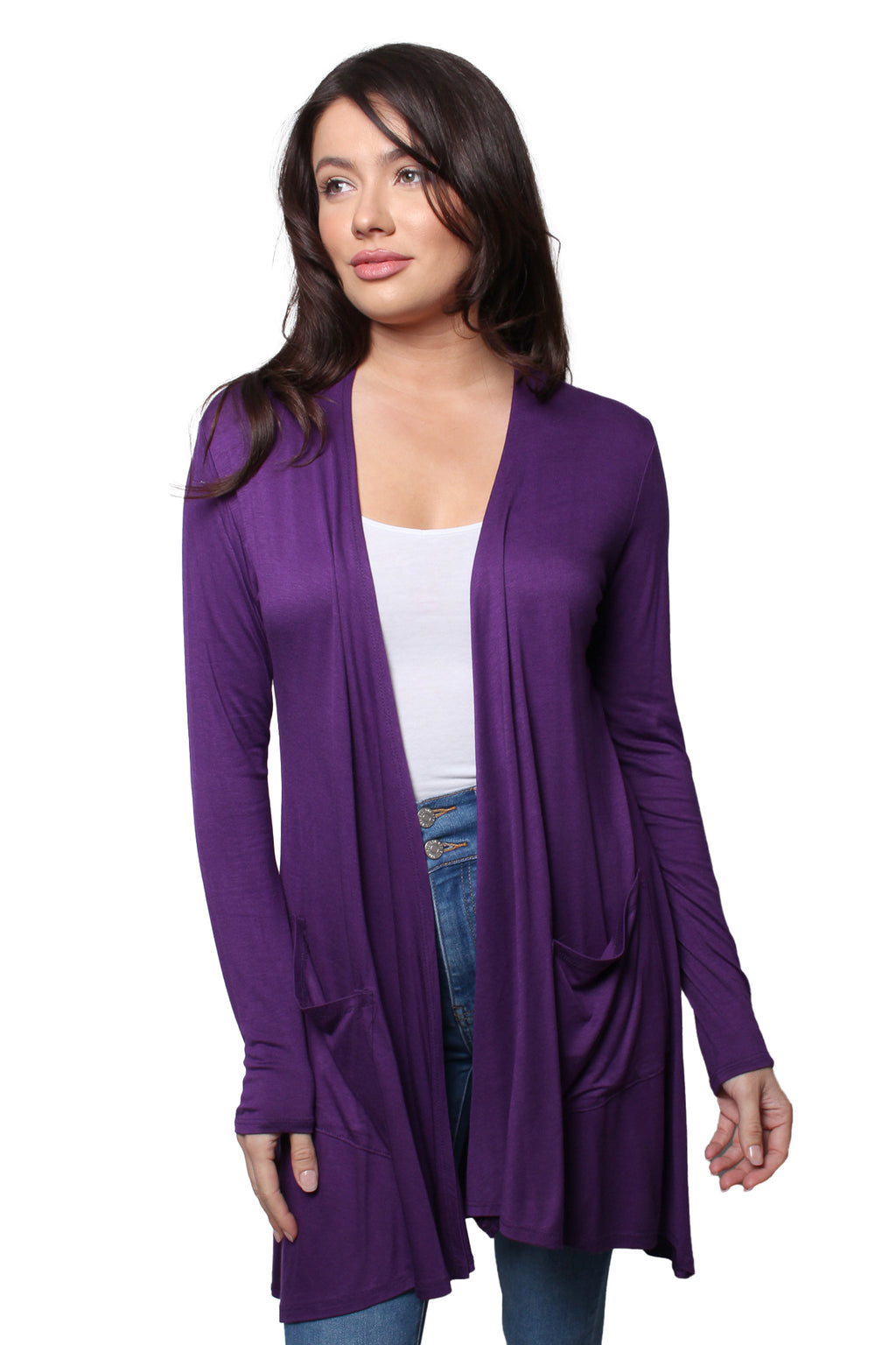 Women’s Long Sleeve Front Pocket Knitted Cardigan