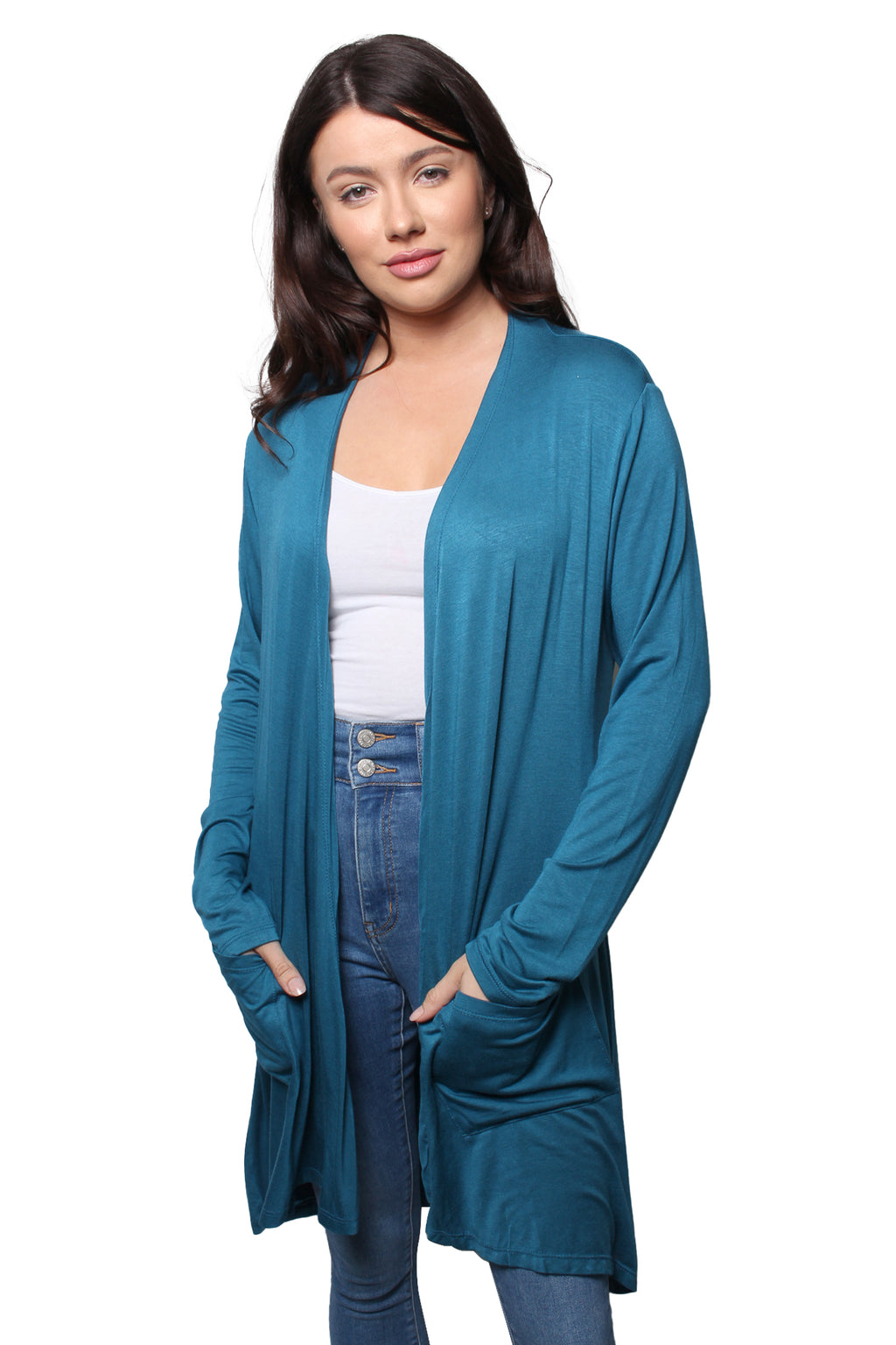 Women’s Long Sleeve Front Pocket Knitted Cardigan