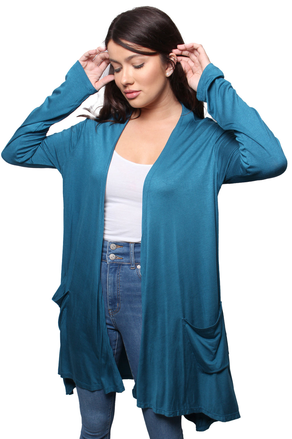 Women’s Long Sleeve Front Pocket Knitted Cardigan