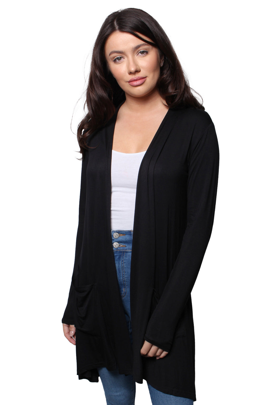 Women’s Long Sleeve Front Pocket Knitted Cardigan