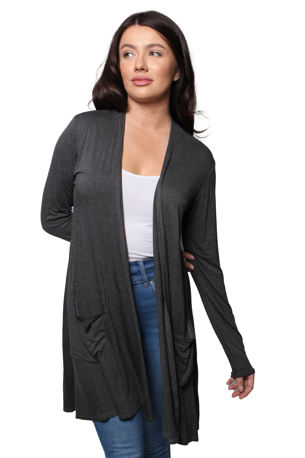 Women’s Long Sleeve Front Pocket Knitted Cardigan