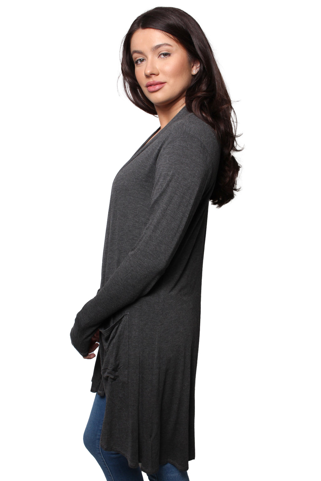 Women’s Long Sleeve Front Pocket Knitted Cardigan