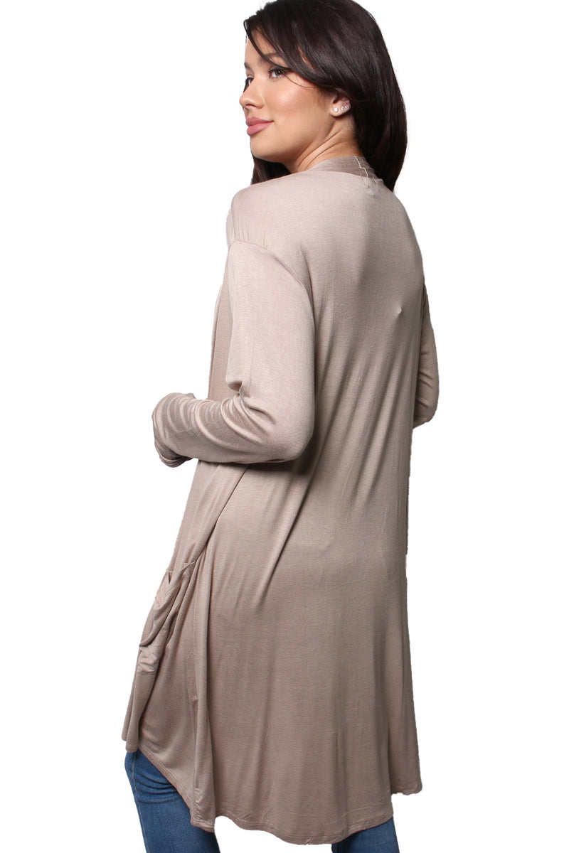 Women’s Long Sleeve Front Pocket Knitted Cardigan