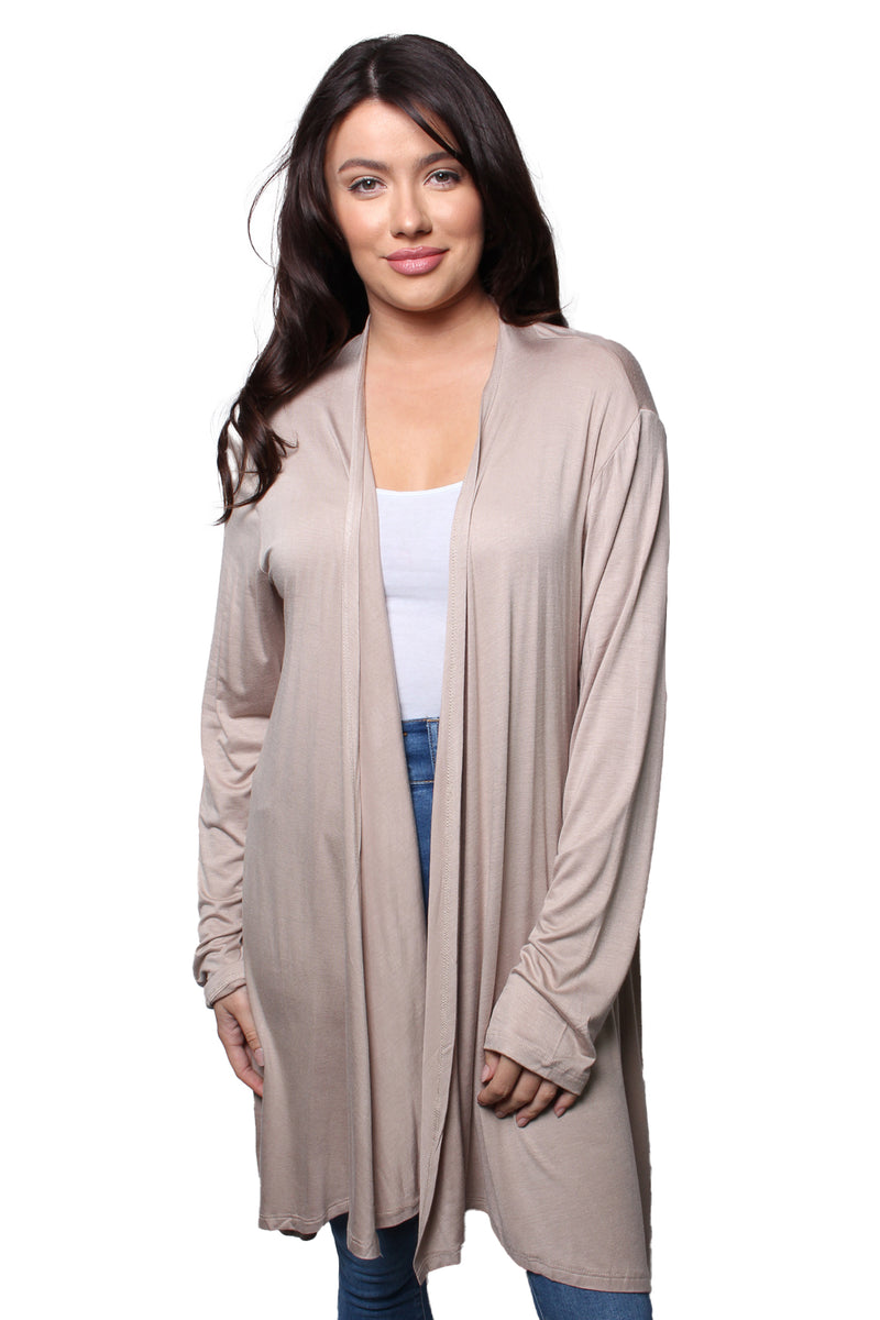 Women’s Long Sleeve No Pocket Knitted Cardigan