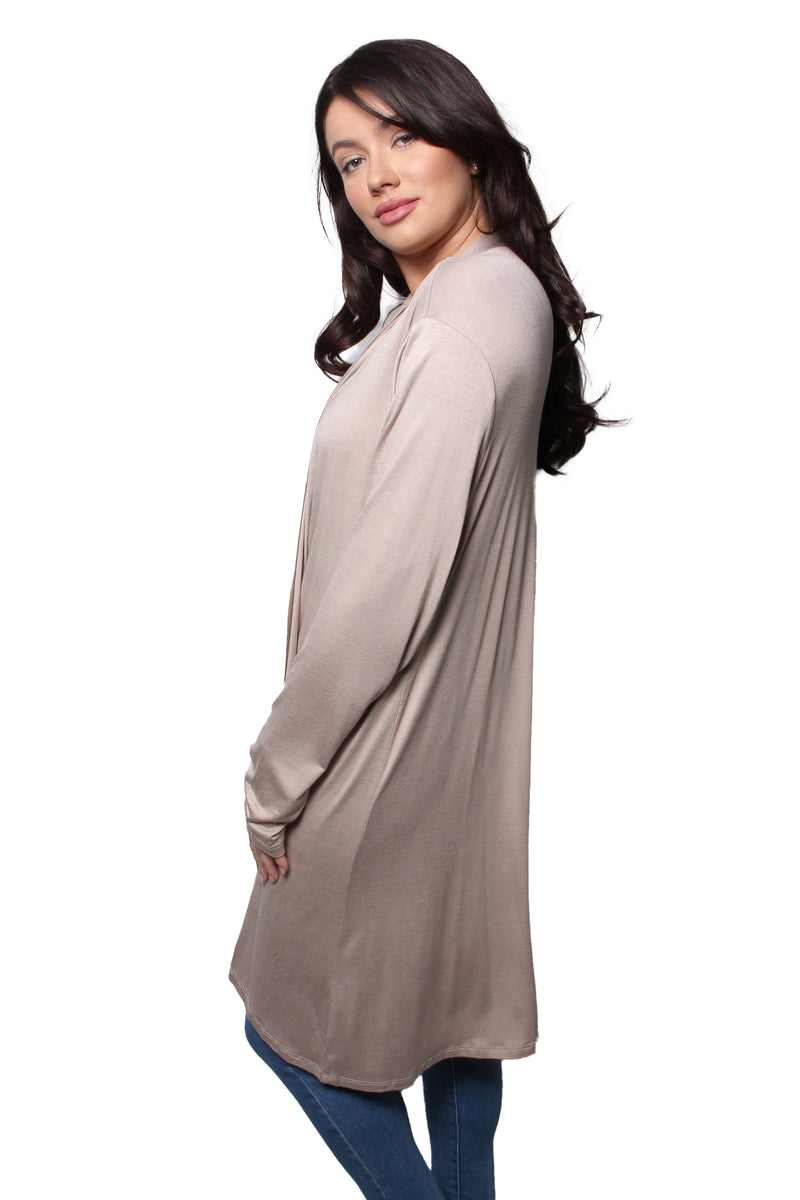 Women’s Long Sleeve No Pocket Knitted Cardigan