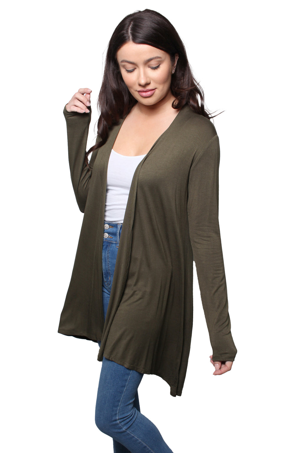 Women’s Long Sleeve No Pocket Knitted Cardigan