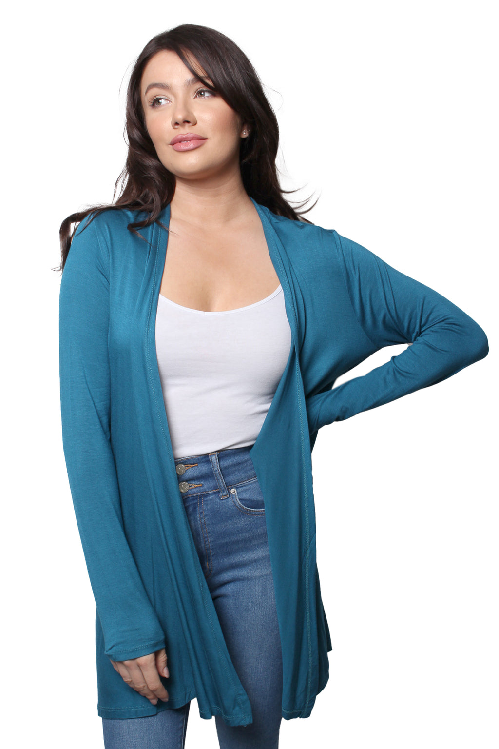 Women’s Long Sleeve No Pocket Knitted Cardigan