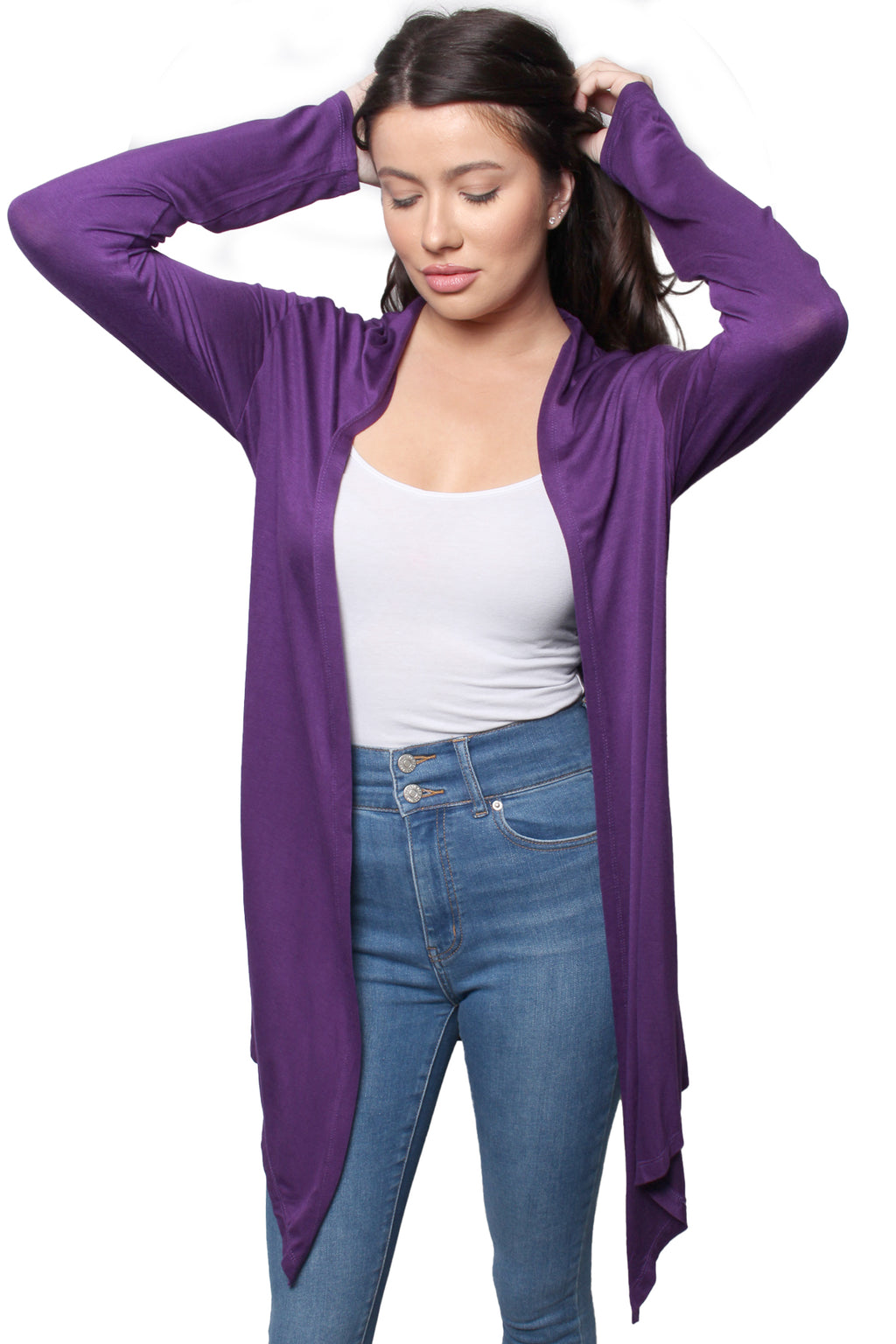 Women’s Long Sleeve Waterfall Knitted Cardigan