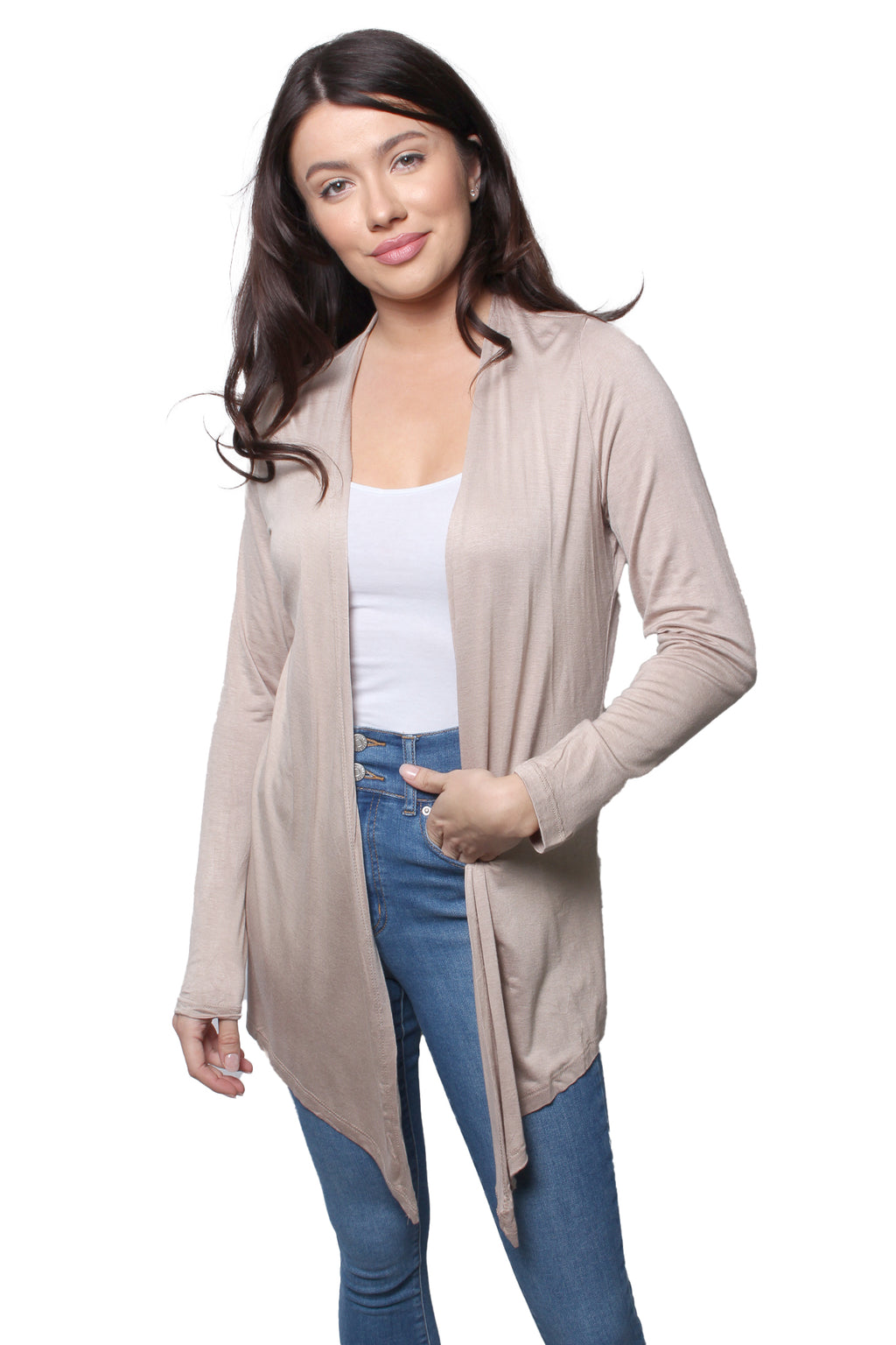 Women’s Long Sleeve Waterfall Knitted Cardigan