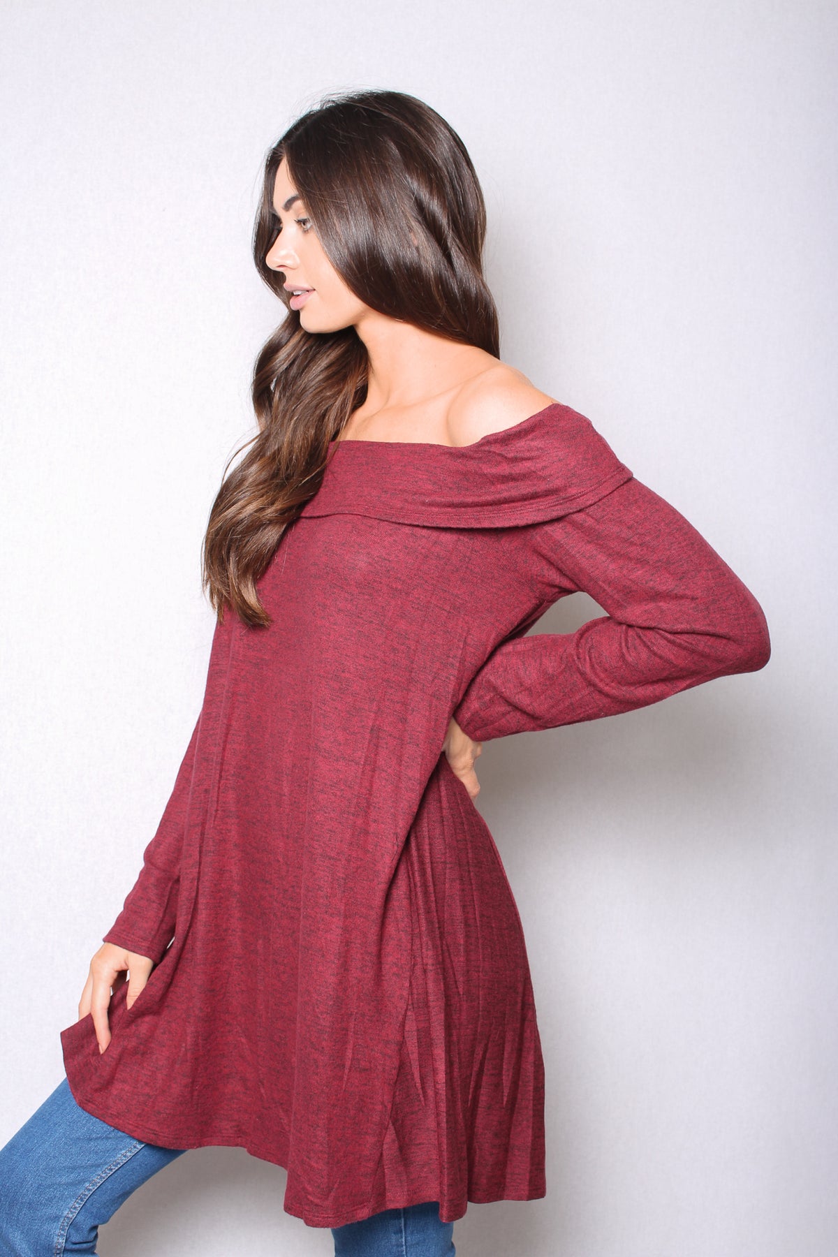 Women's Off The Shoulder Long Sleeves Tunic