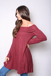 Women's Off The Shoulder Long Sleeves Tunic
