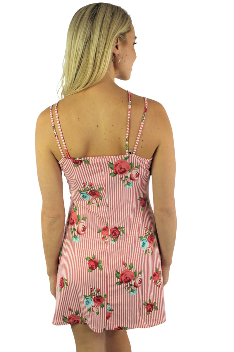 Women's Mini Dress with Floral Design