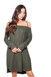 Women's Cold Shoulder Long Sleeves Dress