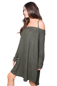 Women's Cold Shoulder Long Sleeves Dress