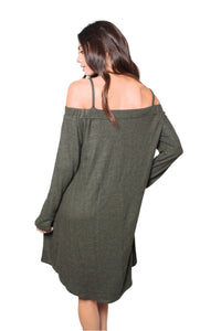 Women's Cold Shoulder Long Sleeves Dress