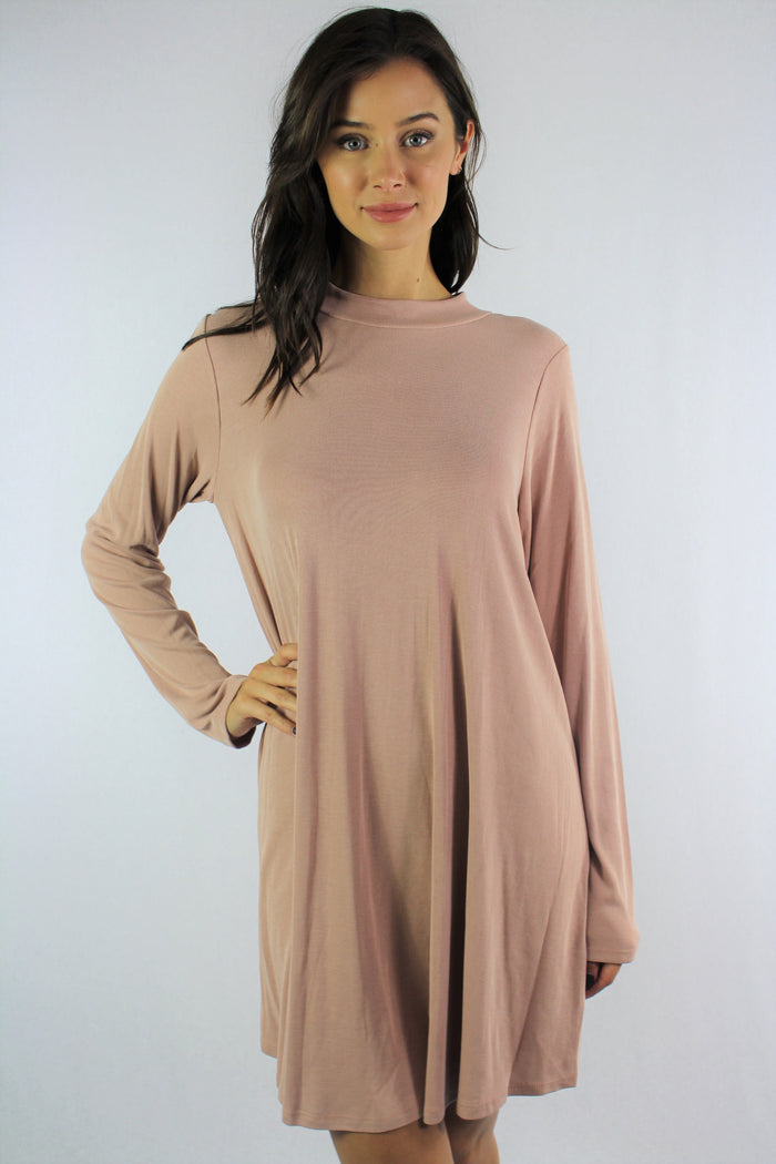 Women's Long Sleeve Round Neck Dress