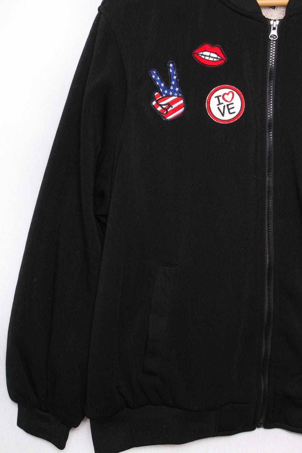 Women’s Plus Size Long Sleeve Zip Up Fleece Lined Jacket