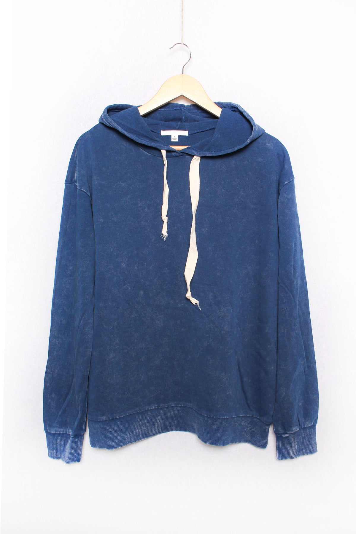 Women's Long Sleeves Drawstring Washed Hoodie