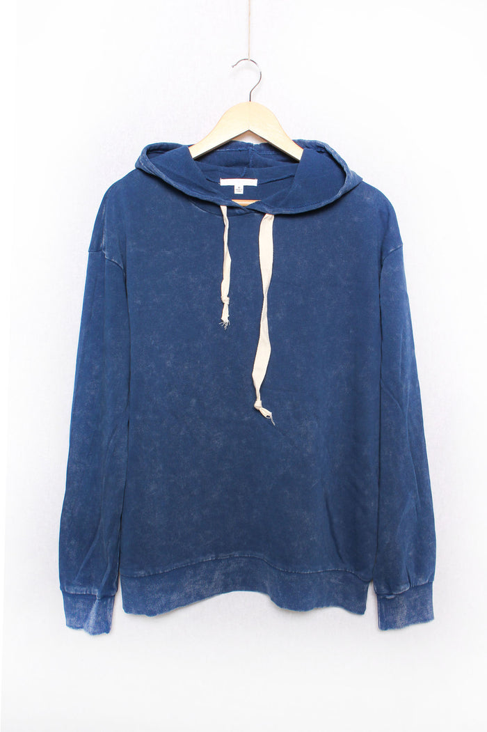Women's Long Sleeves Drawstring Washed Hoodie