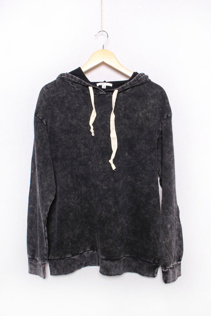 Women's Long Sleeves Drawstring Washed Hoodie