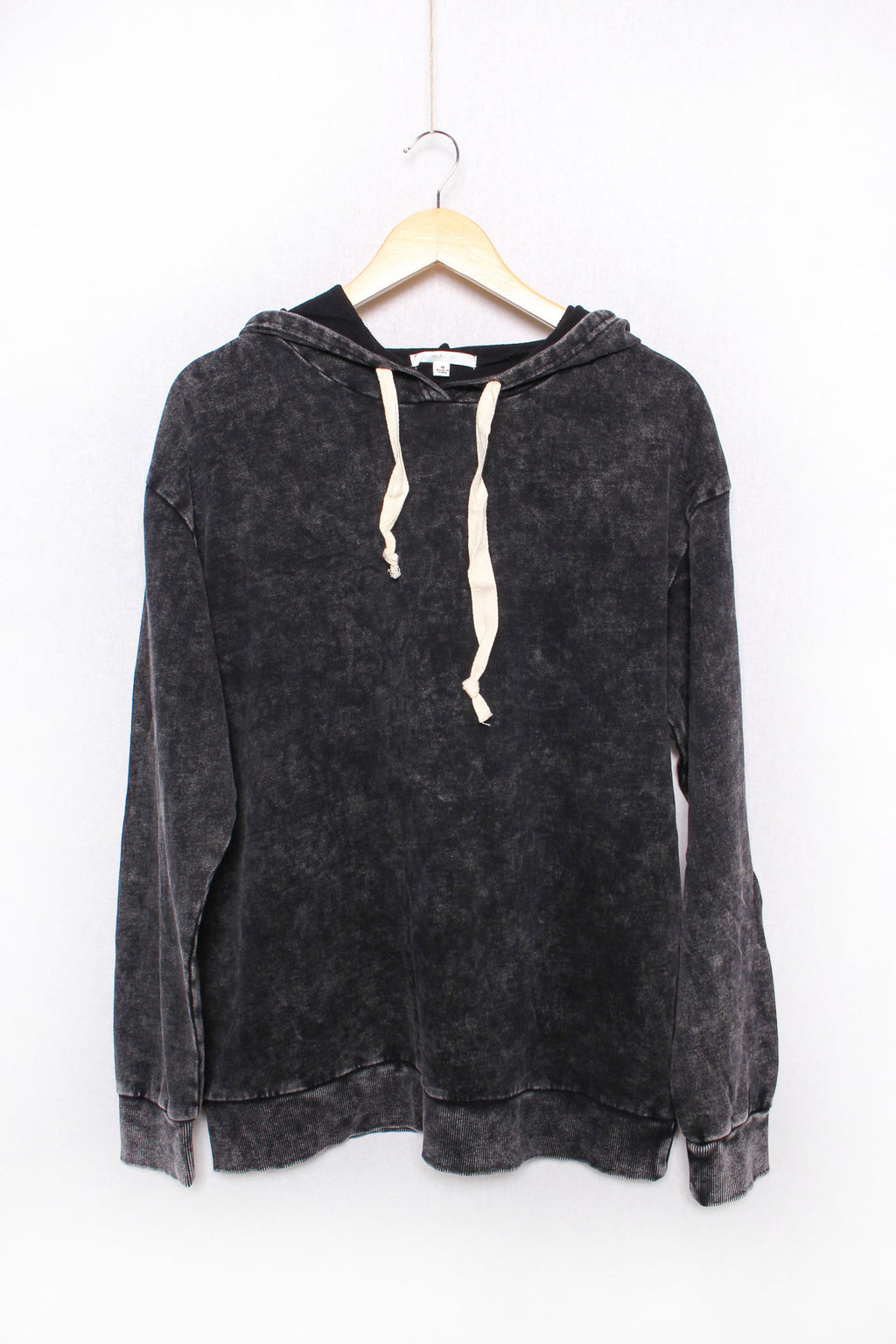 Women's Long Sleeves Drawstring Washed Hoodie