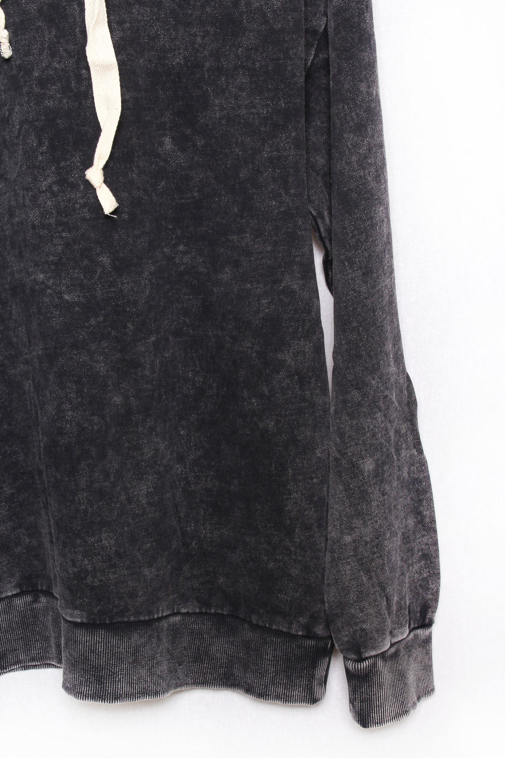 Women's Long Sleeves Drawstring Washed Hoodie