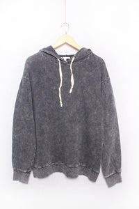 Women's Long Sleeves Drawstring Washed Hoodie