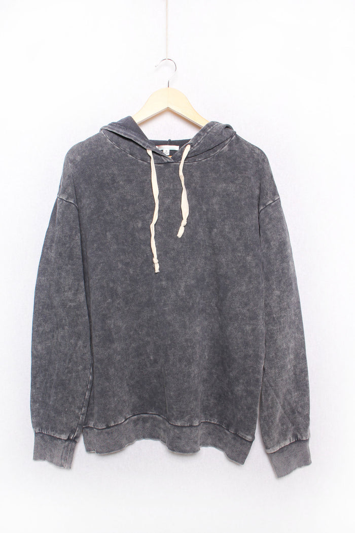 Women's Long Sleeves Drawstring Washed Hoodie