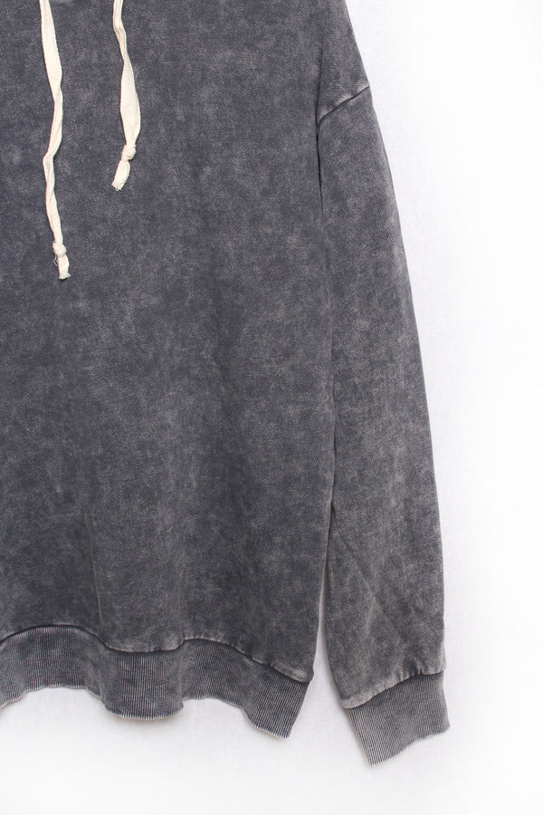 Women's Long Sleeves Drawstring Washed Hoodie