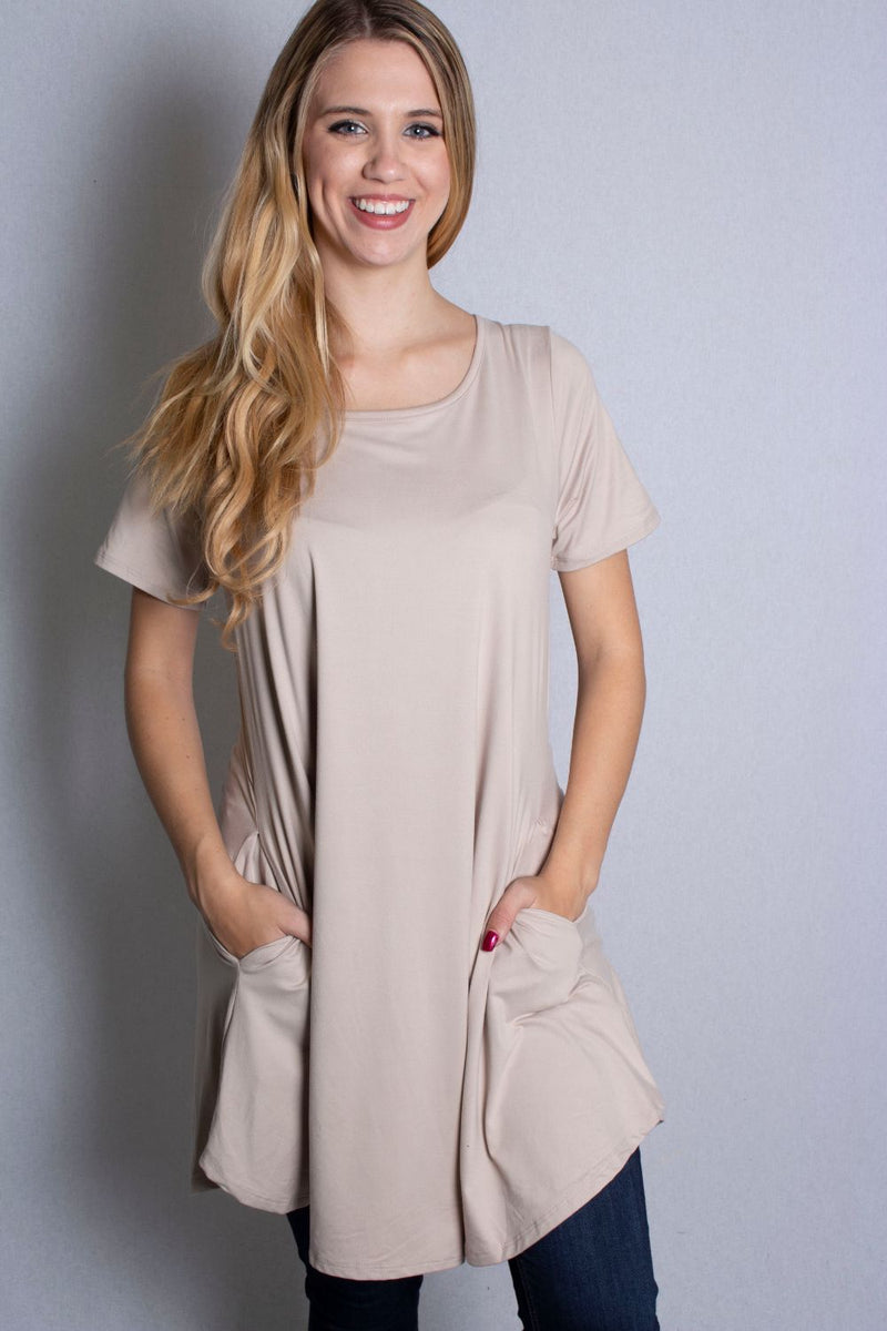 Women's Short Sleeve Pocket Dress