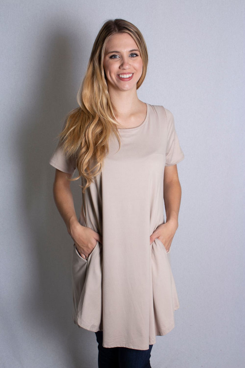 Women's Short Sleeve Pocket Dress