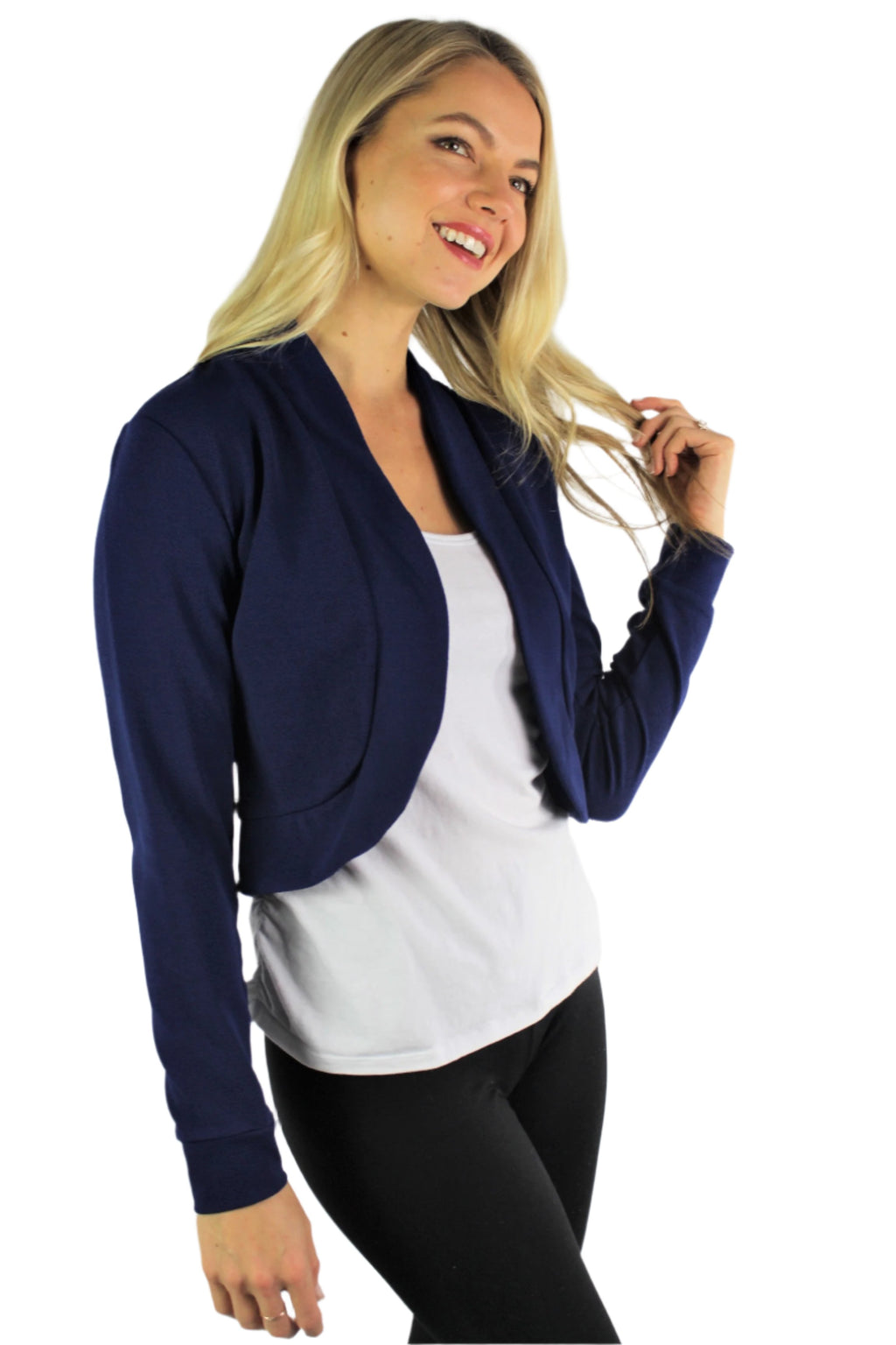 Women's Long Sleeve Open Front Mini Blazer