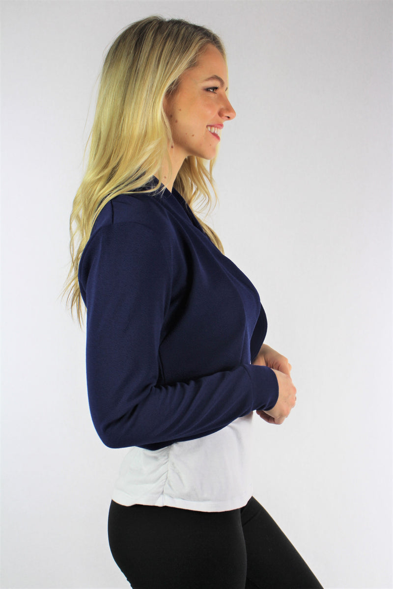 Women's Long Sleeve Open Front Mini Blazer
