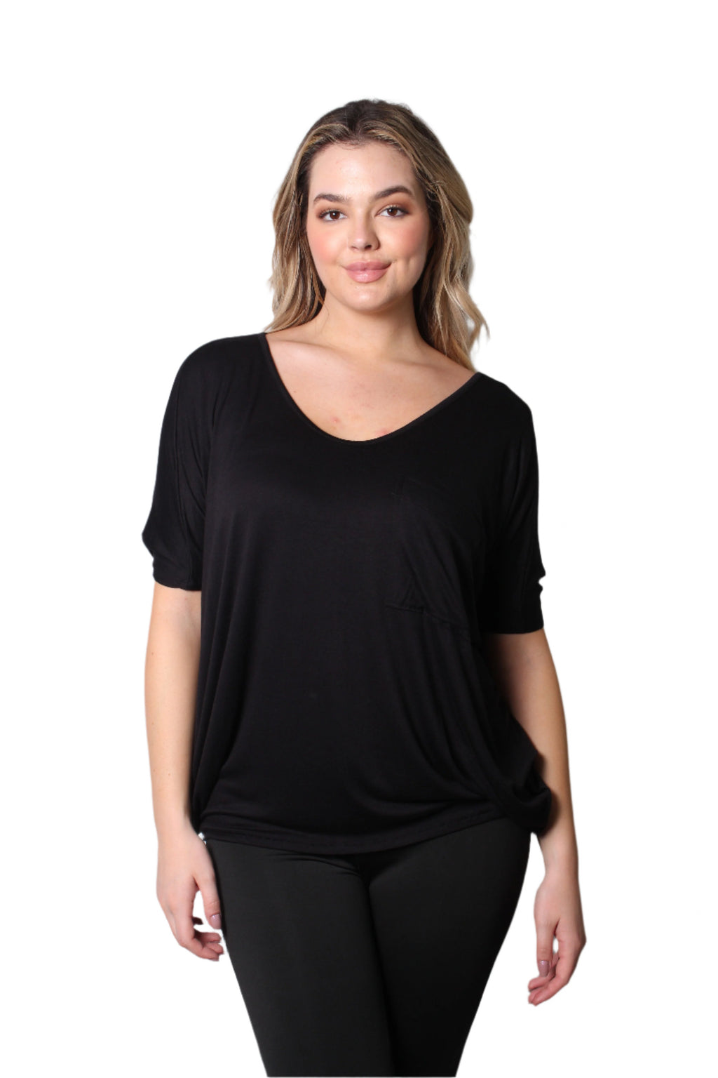 Women's Batwing Round Neck Basic Top