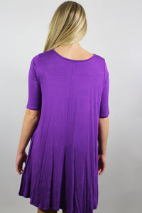 3/4th sleeve tunic dress