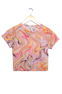 Women's Short Sleeve Round Neck Printed Tank Top