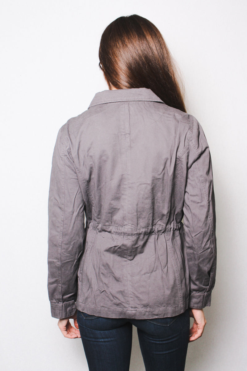 Women's Long Sleeves Zipper Cinched Waist Jacket