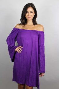 Women's Bell Sleeve Off Shoulder Dress