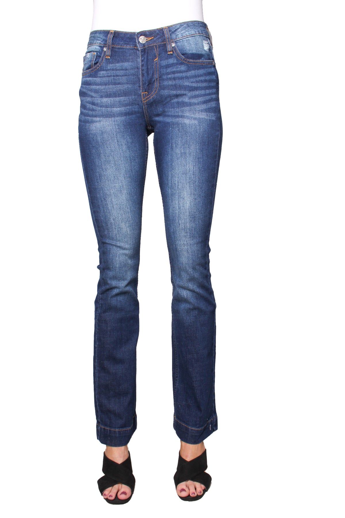 Women's High Waisted Flared Bottom Skinny Jeans