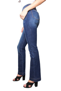 Women's High Waisted Flared Bottom Skinny Jeans