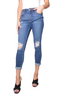 Women's High Waisted Tattered Jeans