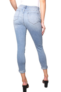 Women's High Waisted Distressed Skinny Jeans