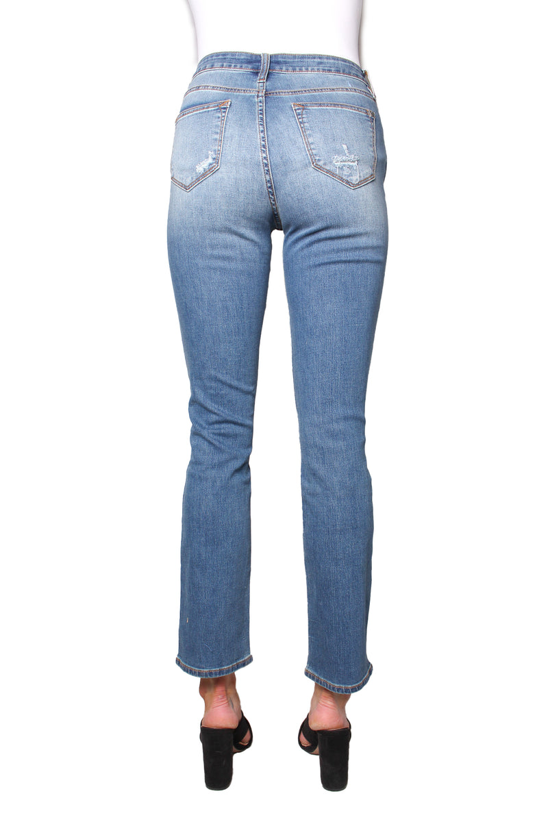 Women's High Waisted Tattered Skinny Jeans