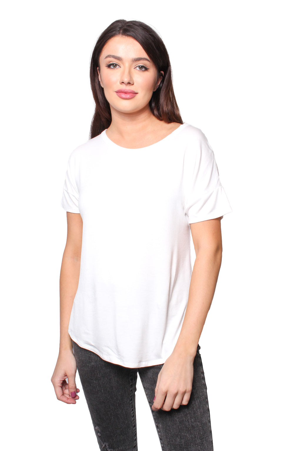 Women's Short Sleeve Round Neck Basic Top