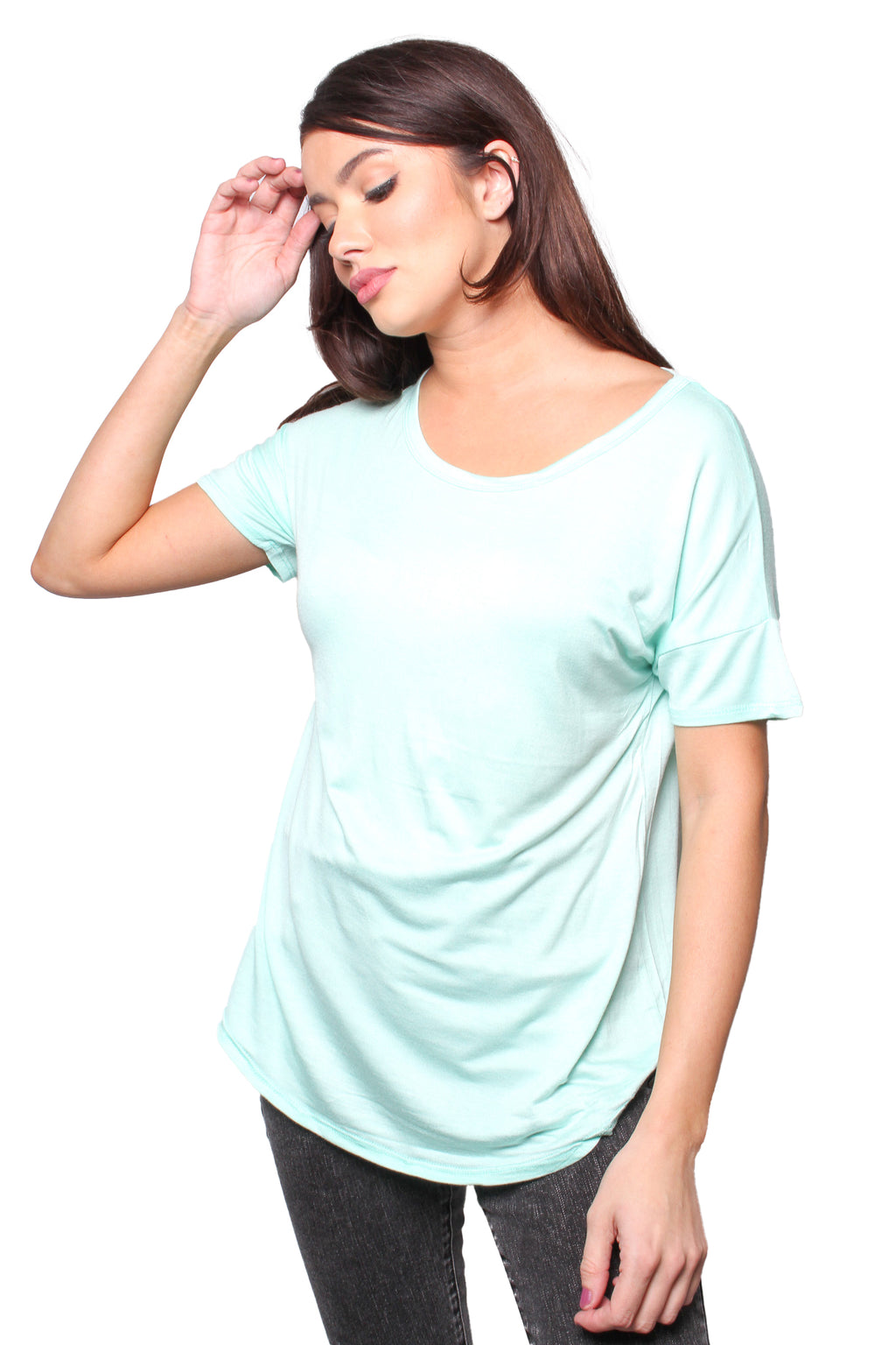 Women's Short Sleeve Round Neck Basic Top